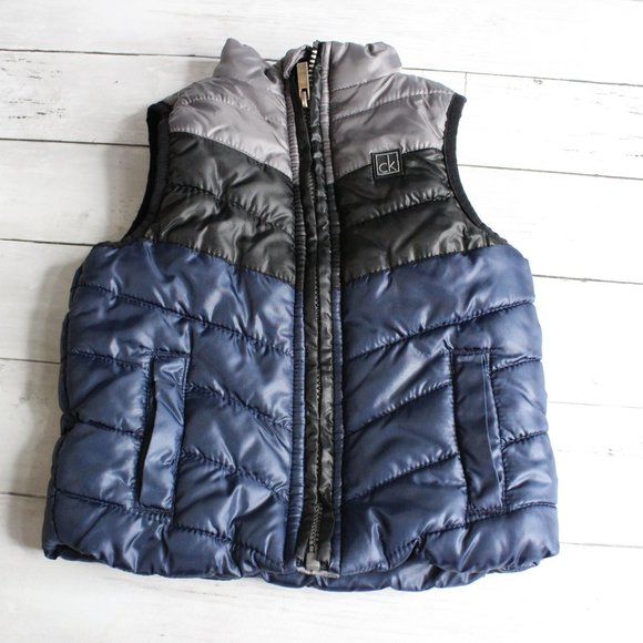 Calvin Klein Baby Boy's Winter Puffer Vest Infant Size 18 Months Navy - Picture 2 of 4